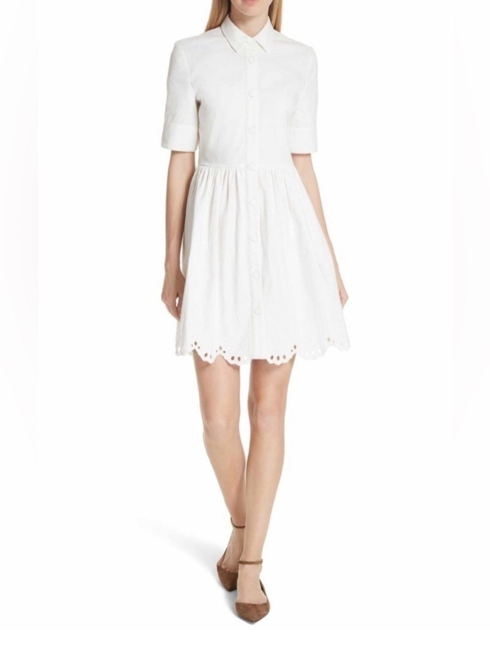 Kate Spade Cutout Cotton Denim Mini Dress Size 8 EUC